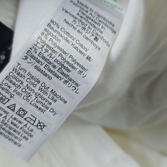 J. Crew Factory -1110 NWT Mid Rise Flare crop white jeans‎ signature stretch 32 - Picture 6 of 11